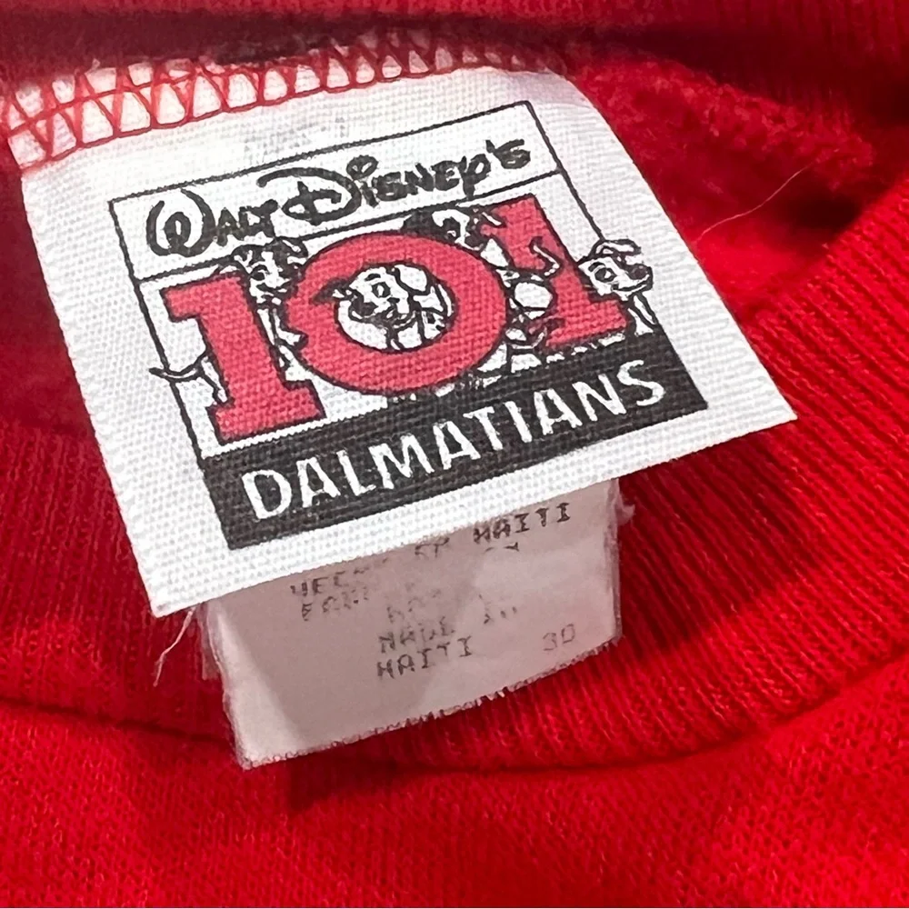 Vtg Disney 101 Dalmatians Crewneck Pullover Sweatshirt Holiday Youth Size Large - Picture 7 of 10